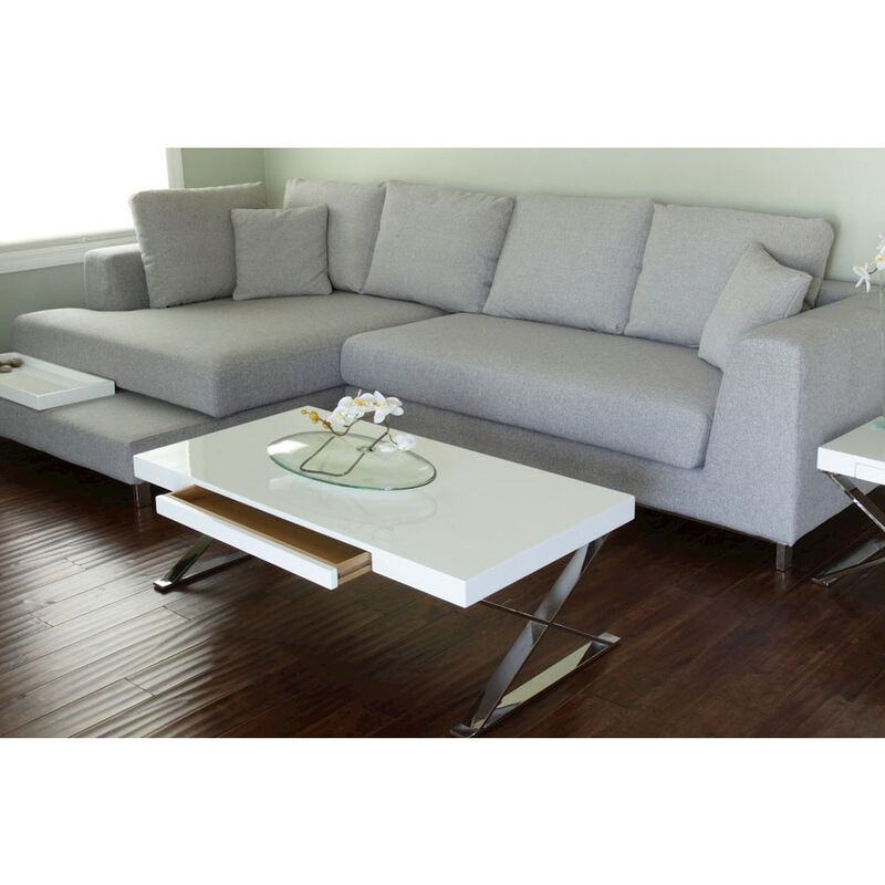 Pangea Home Alexa Coffee Table White