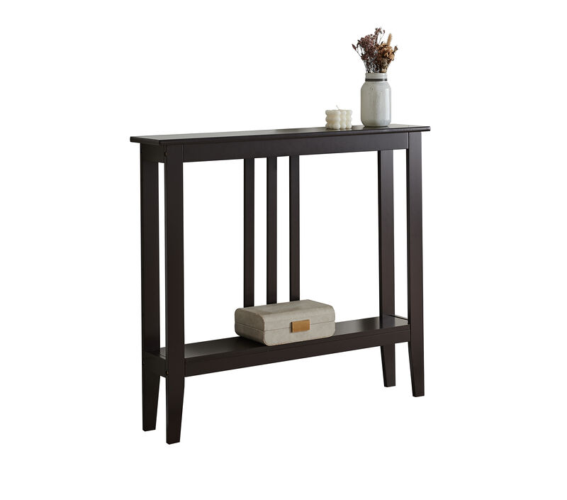 Kings Brand Furniture Balfour Console Table – Durable Wood, Windsurfer Finish, Smooth Top & Lower Shelf