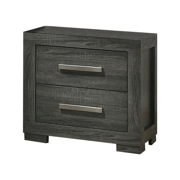 Best Quality Furniture Lisa Night stand in Weathered Gray