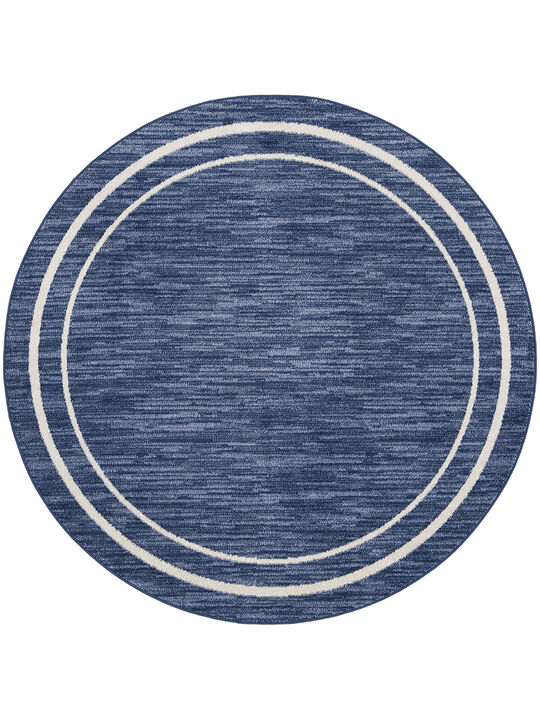 Nourison Essentials NRE02 Navy/Ivory 4' x Round Rug