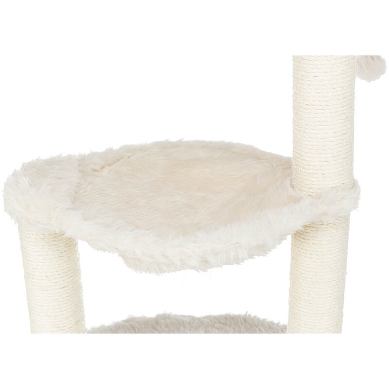 TRIXIE Baza Plush & Jute 52" Cat Tower Scratching Posts Condo Perch Hammock Cat Toy image number 6