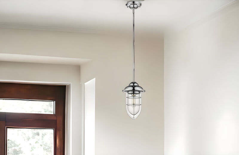 Hivvago Silver Teardrop Shape Pendant Light