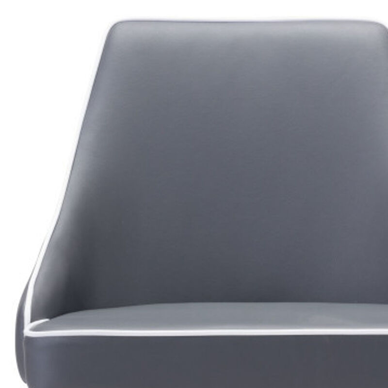 Hivvago 26 Inch Gray And Brown Solid Wood Low Back Counter Height Bar Chair