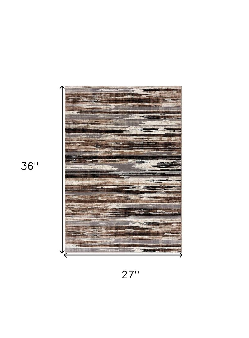 HomeRoots Abstract Washable Non Skid Area Rug image number 3