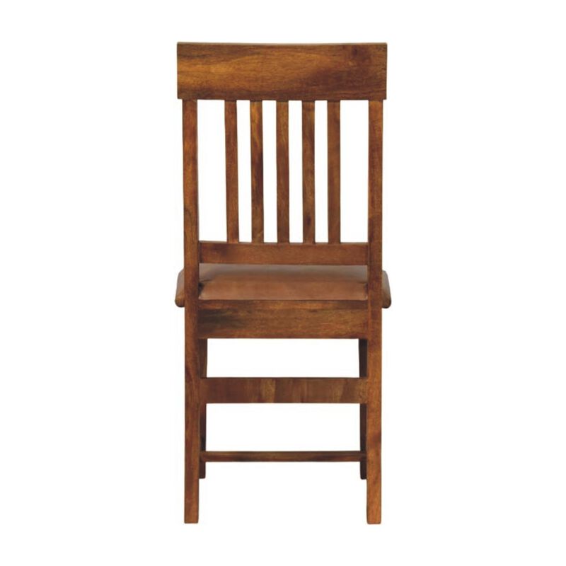 Leather Slatted Dining Chair image number 7