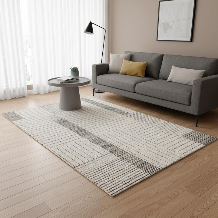 HomeRoots Striped Area Rug