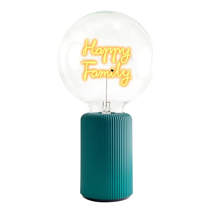 Bulb HAPPY FAMILY Amber with Base Table Lamp PORTABLE Pop