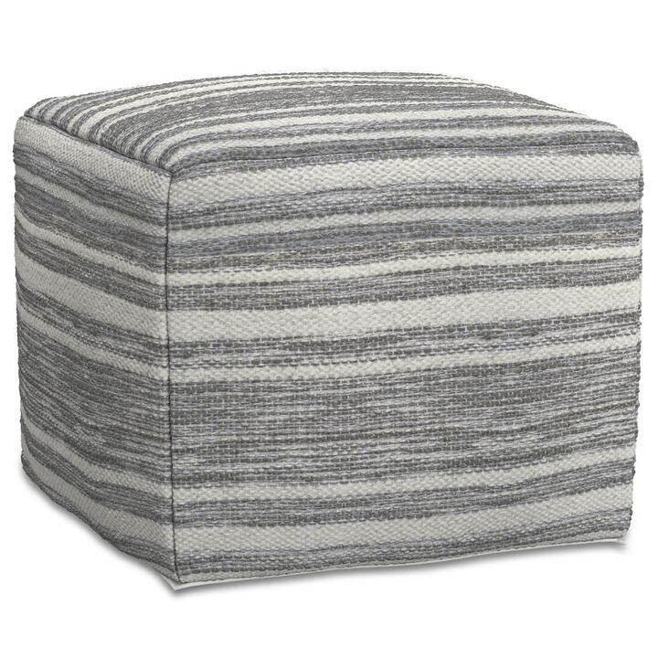 Carina Square Woven Pouf