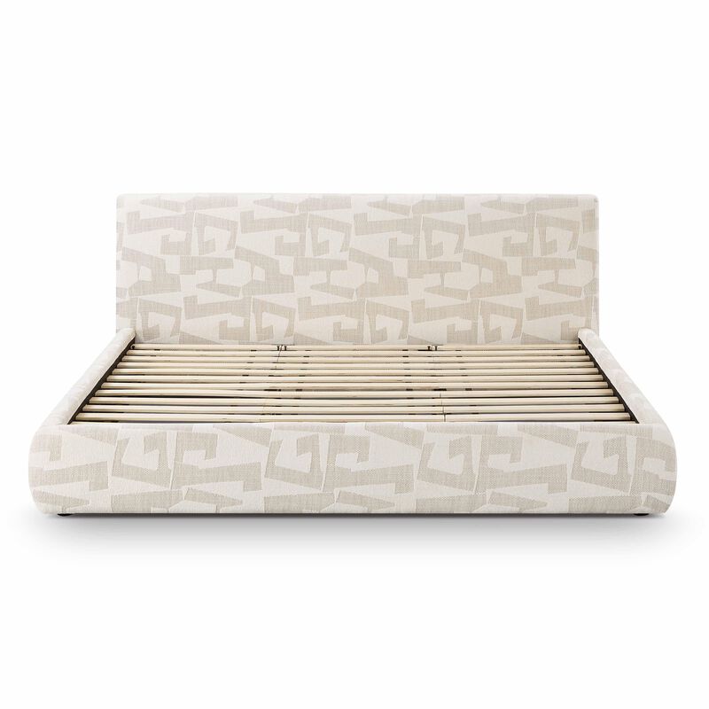 Isla Cream Jacquard Pattern King Bed