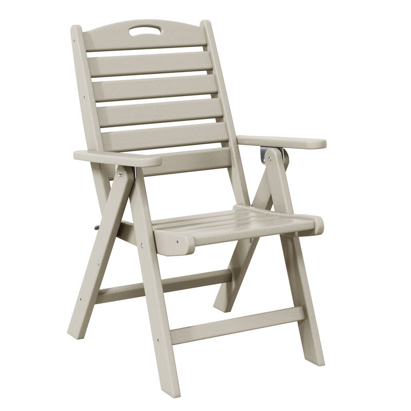 WestinTrends 7-Piece HDPE Rectangular Patio Dining Table Set with Foldable Chairs