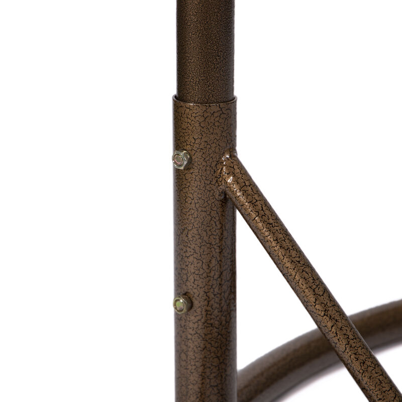 LeisureMod Mendoza Modern Wicker Hanging 2 person Egg Swing Chair Removable Cushion