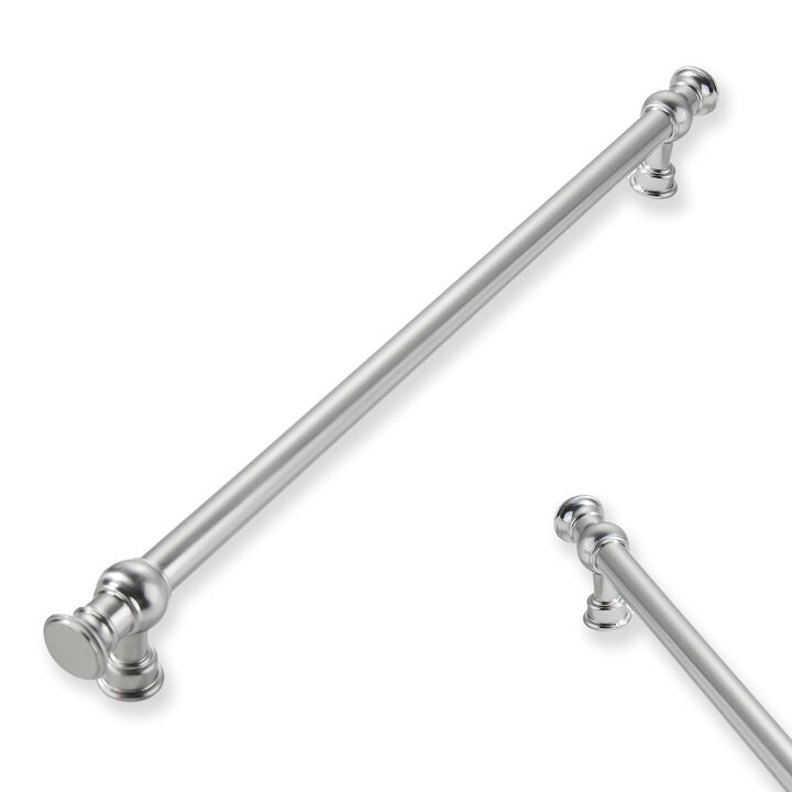 ZAUYX 2-Pack 8inch(203mm) Hole Center Brushed Satin Nickel Cabinet Pulls Solid Heavy Duty Kitchen Cabinet Hardware for Cupboard