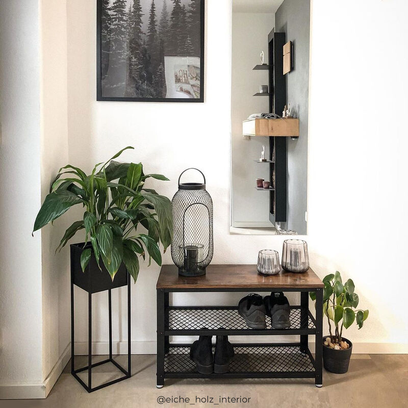 Bryce Shoe Bench - 3-Tier Storage Rack with Cushioned Seat for Entryway