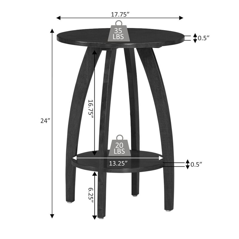 Convenience Concepts Aldrin End Table with Shelf