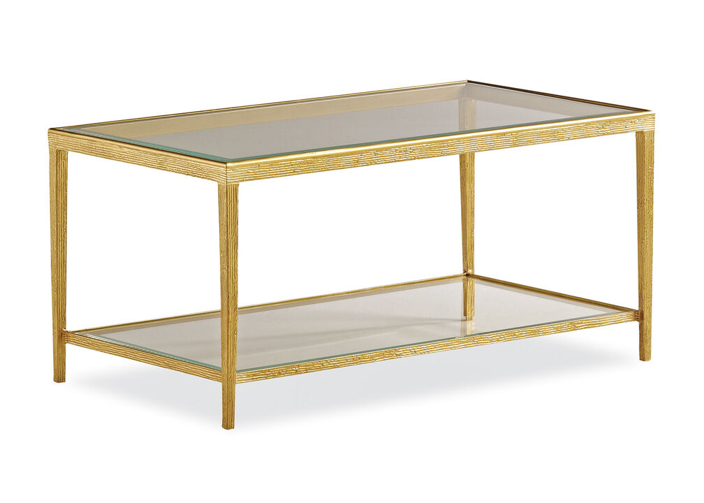 Jinx Brass Rectangle Cocktail Table
