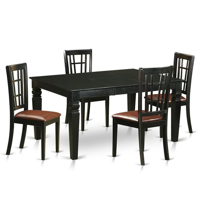 5 PC dinette Table set for 4-Table and 4 Dining Chairs