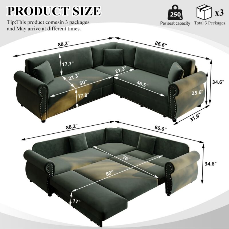 Vickco L-Shaped Sofa image number 9