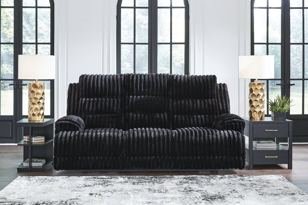 Technique Power Reclining Sofa with Drop Down Table