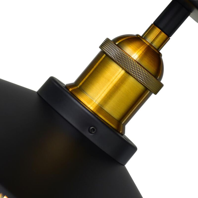 Brave 1 Light Flush Mount With Black Finish