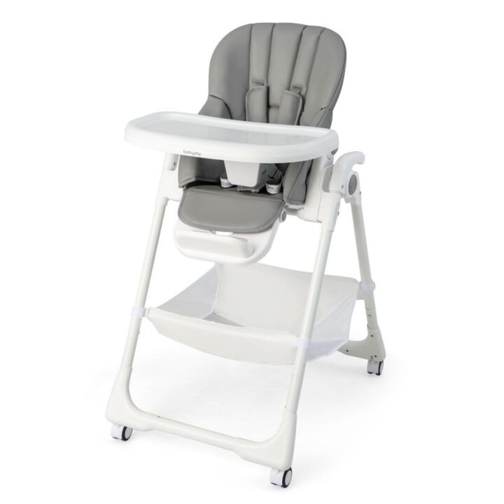 Hivvago Convertible Infant Dining Chair with 5 Backrest and 3 Footrest Positions