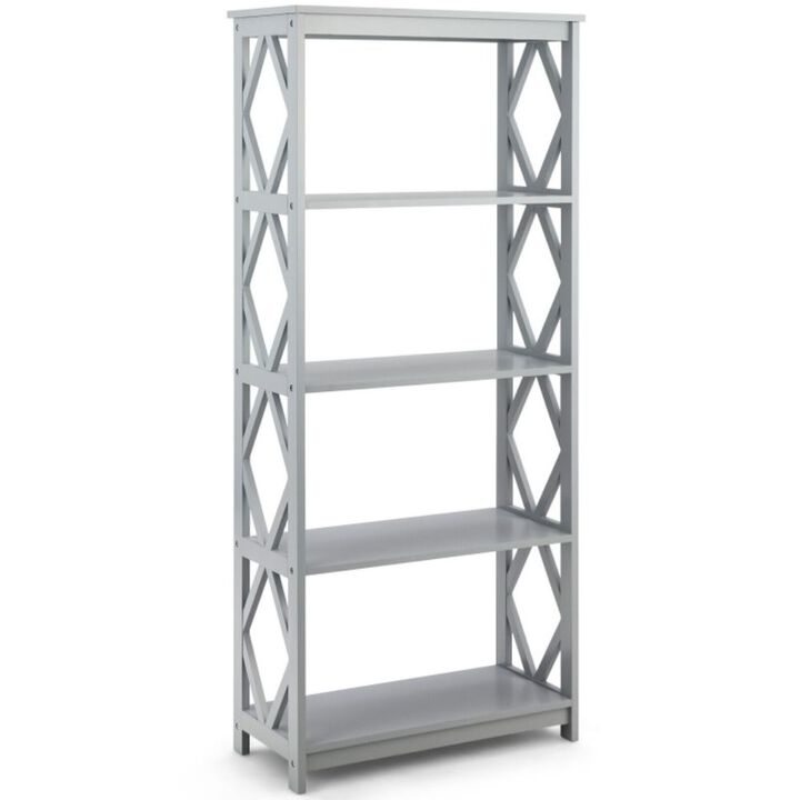 Hivago 5-Tier Modern Freestanding Bookcase with Open Shelves