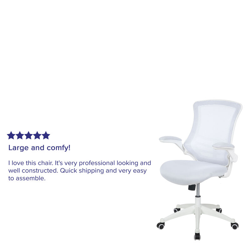 Kelista Desk Chair with Wheels | Swivel Chair with Mid-Back Mesh