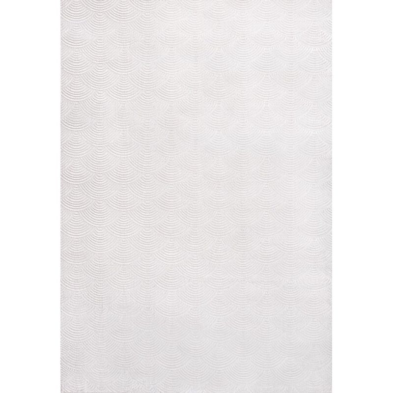 Porter Geometric Art Deco Fan Pattern High-Low Area Rug