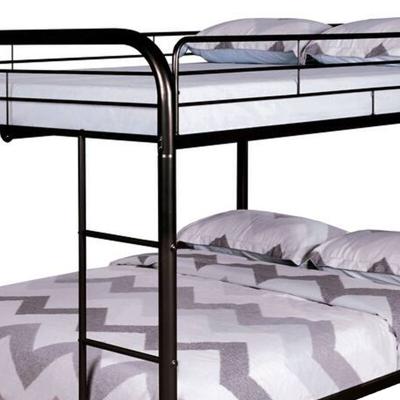 Fegy Bunk Bed with Ladder and Rails, Metal Frame image number 2