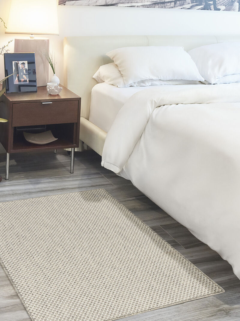 Courtyard COU01 Ivory/Silver 3' x 5' Rug