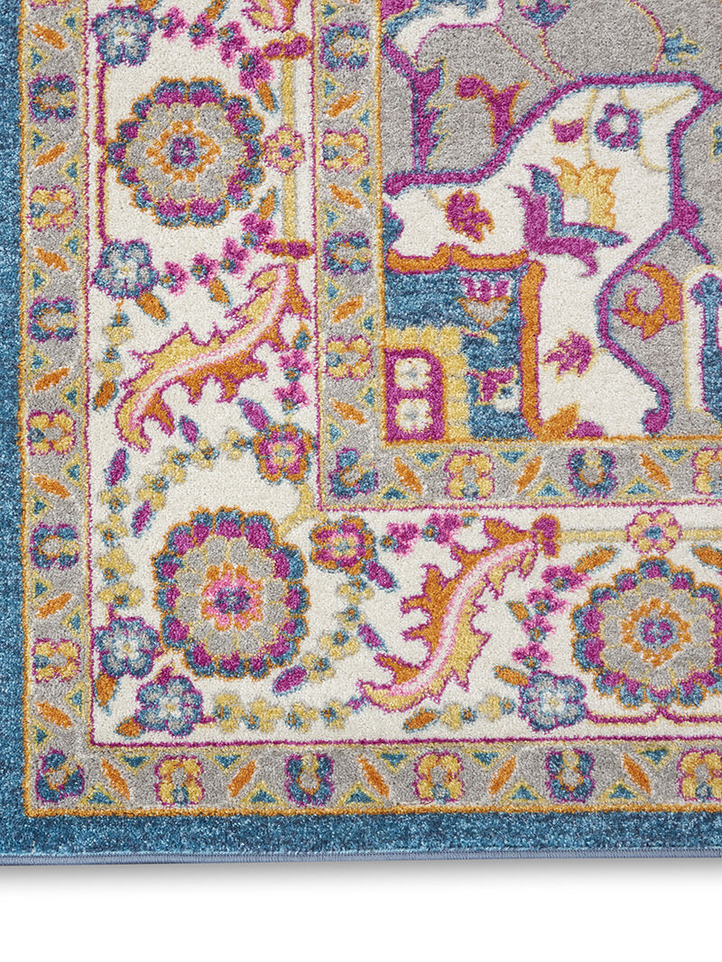 Passion PSN20 Teal/Multicolor 2'2" x 10' Rug image number 3