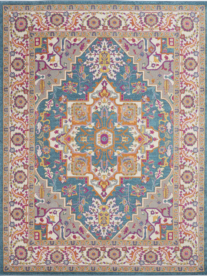Passion PSN20 Teal/Multicolor 8' x 10' Rug
