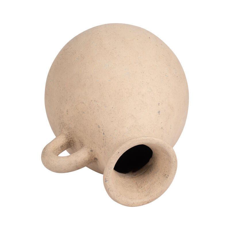 Terracotta, 17" Organic Jug With Handle, Ivory image number 5