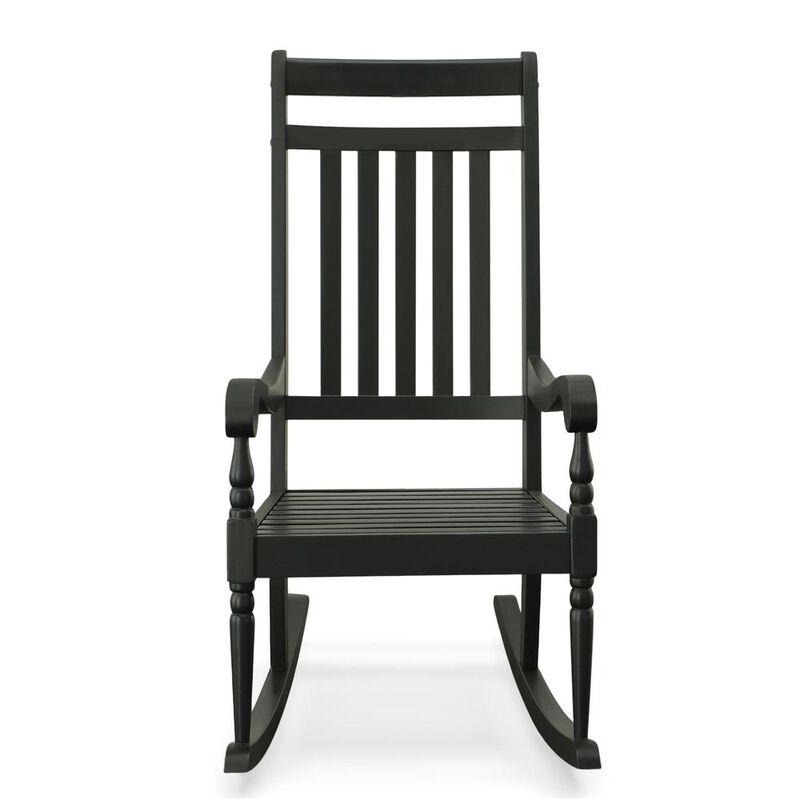 Carolina Living Belmont Outdoor Slat Rocker - Black