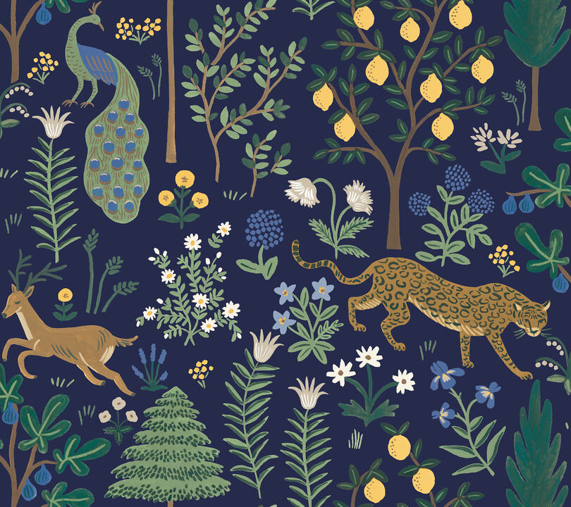 Menagerie Blue Peel & Stick Wallpaper