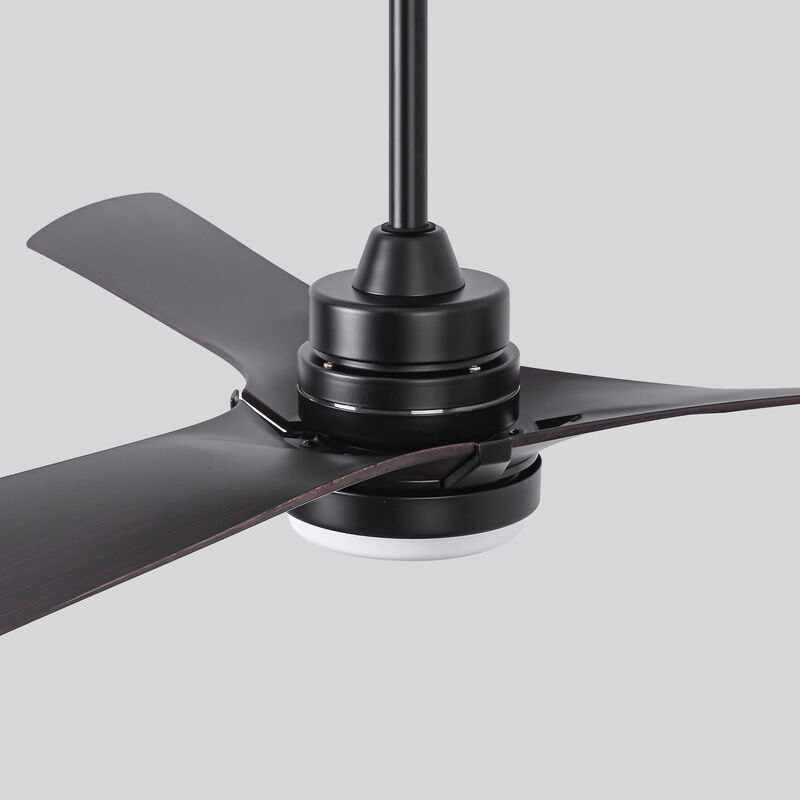 52 in. Black Reversible 6-Speed Dimmable Ceiling Fan with Light and Remote