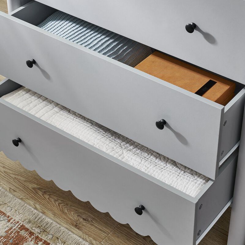 Emmeline Scalloped 5-Drawer Chest image number 7