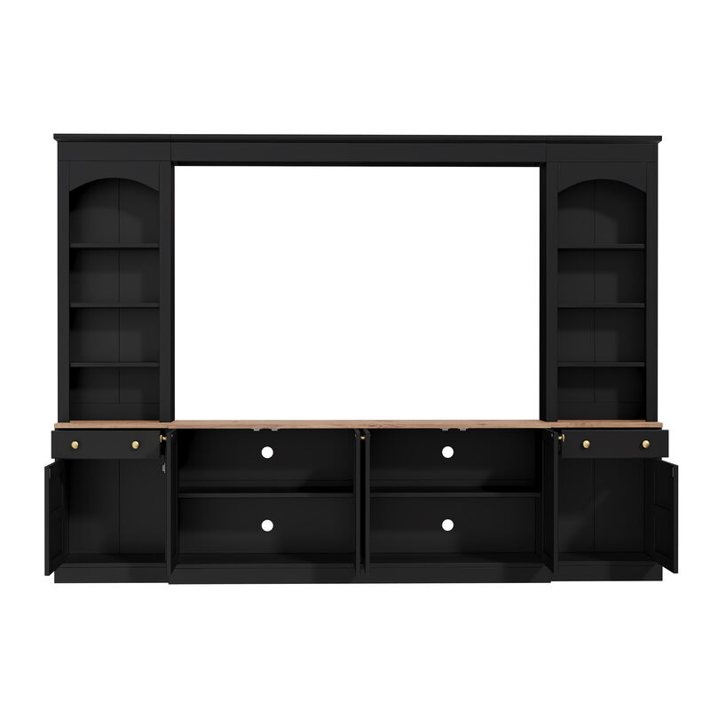 Raksux TV Stand Entertainment Center Wall image number 8