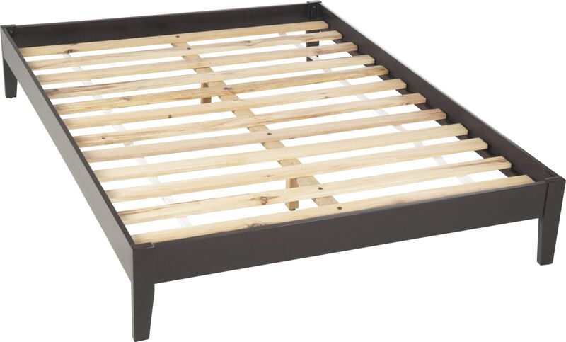 Nevis Twin Size Simple Platform Bed in Espresso