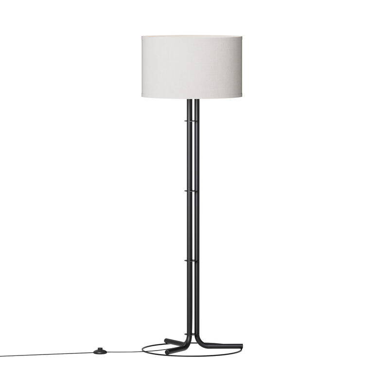 Classic Elegance 62 in. Floor Lamp with Cylindrical Shade - Warm Ambient Lighting