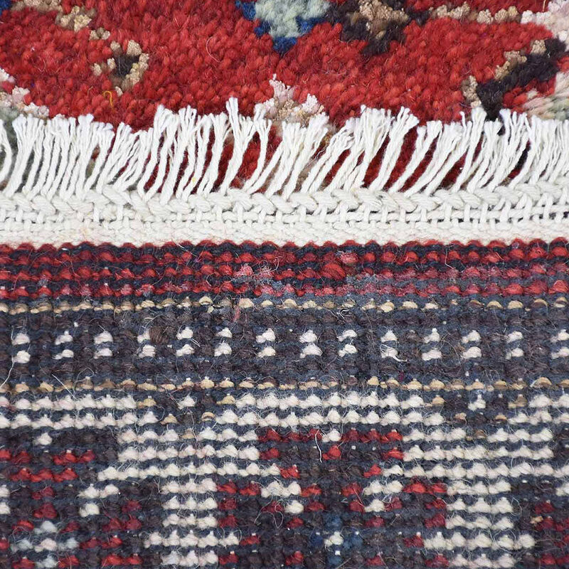 RUGSOTIC CARPETS HAND KNOTTED WOOL & SILK ECO-FRIENDLY ORIENTAL AREA RUGS  - Runner Shape, Classic Oriental Traditional , Low Pile Handmade Area Rugs (AF0116) image number 9