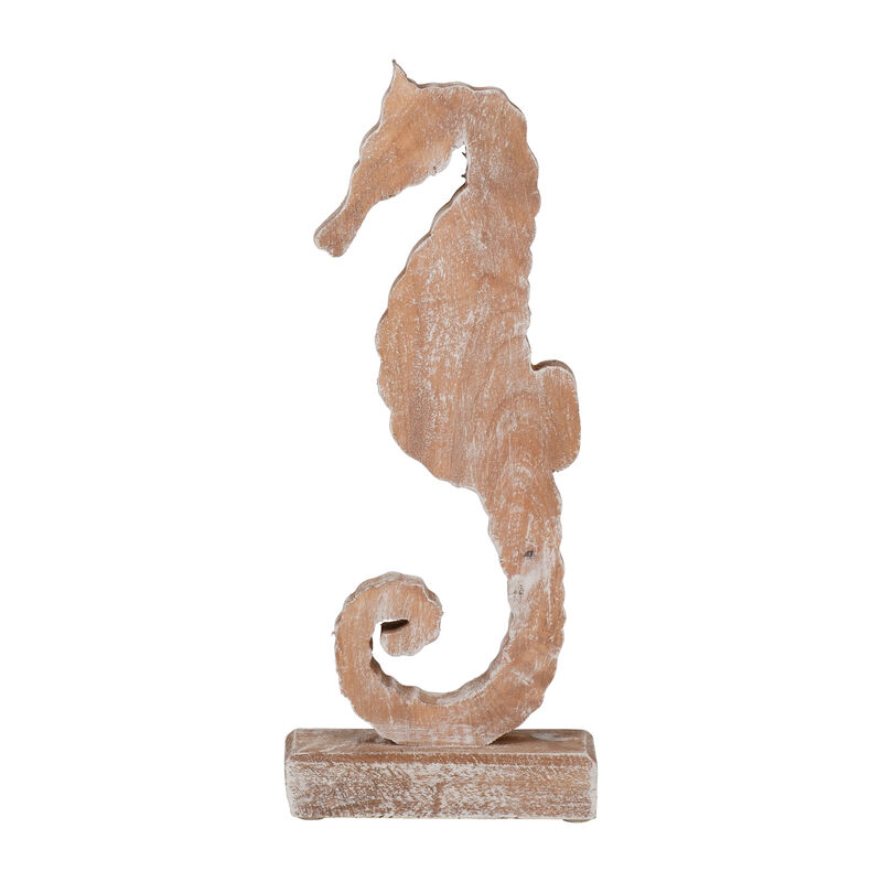 13"H Seahorse, Rustic White image number 3