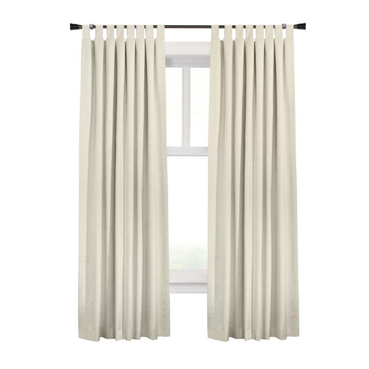 Commonwealth Ventura Tab Top Curtain Panel Pair Window Dressing each - 52x84", White