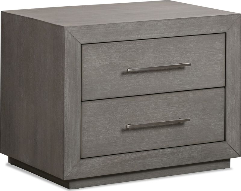 Melbourne Two Drawer Nightstand with USB in Mineral