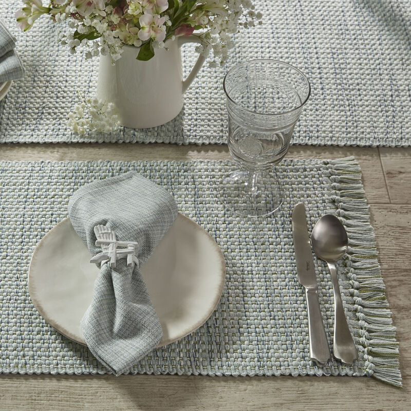 Park Designs Barely Blue Basketweave Napkin Set of 4 image number 1