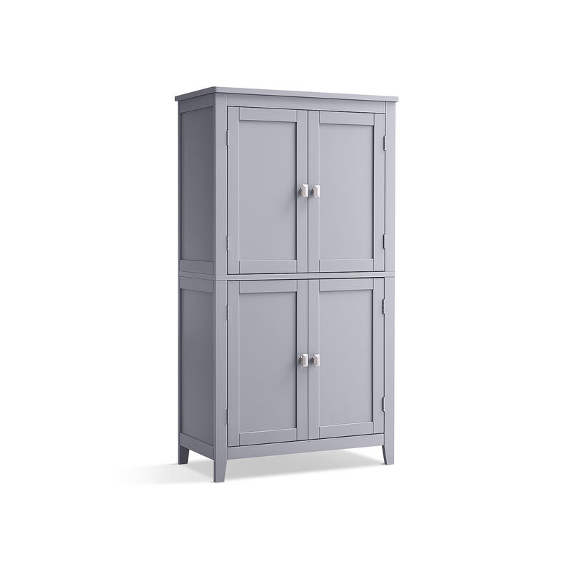 Versatile Bathroom Floor Storage Cabinet with Adjustable Shelves and Stylish Finish
