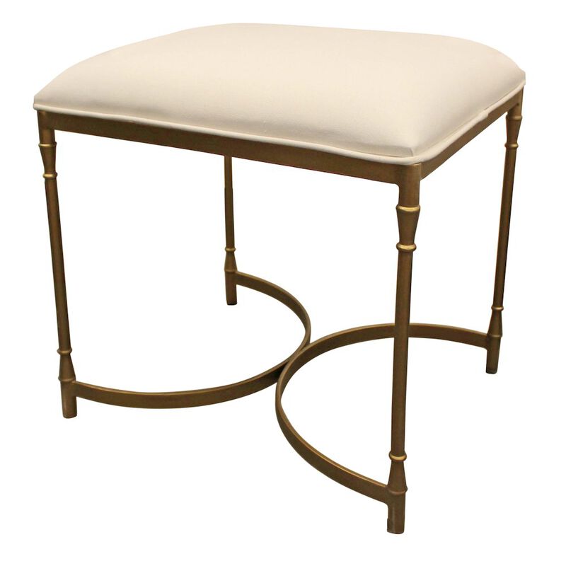 Alex Hamilton Modern Honeyville Stool with Ivory Cushion