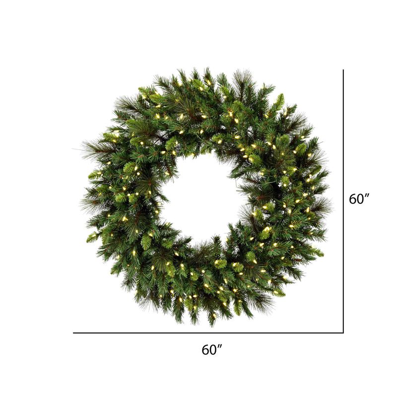 Vickerman 60" Bangor Mix Pine Wreath Dura-Lt 600WW image number 1
