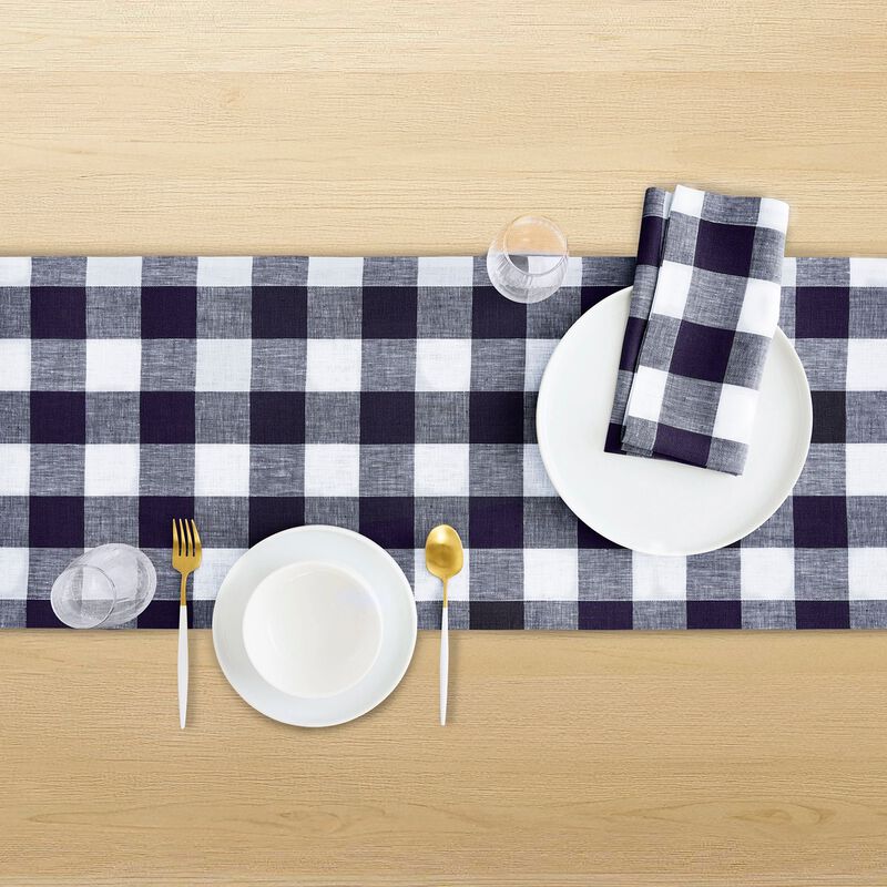 Linen Table Runner - Buffalo Check image number 2
