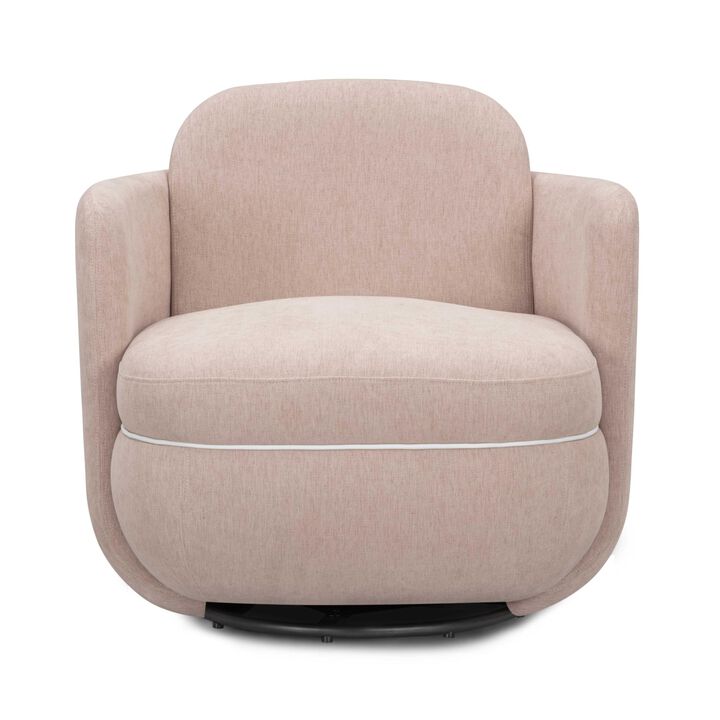 TOV Furniture Wolfie Light Pink Chenille Swivel Chair
