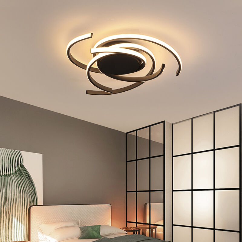 Modern LED Semi Flush Mount with Remote Control image number 6